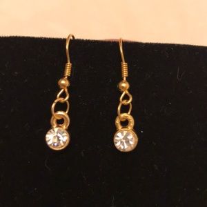 Gold Rhinestone Earrings
